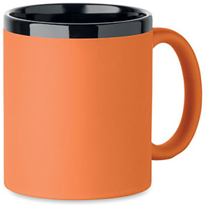 Tazza in ceramica soft touch RUBY - Arancio