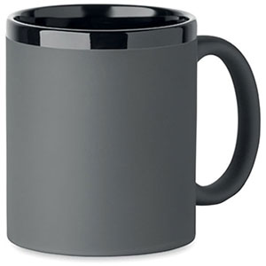 Tazza in ceramica soft touch RUBY - Grigio Scuro