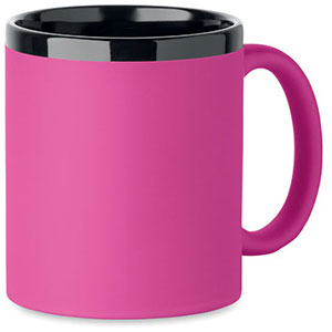 Tazza in ceramica soft touch RUBY - Fuxia