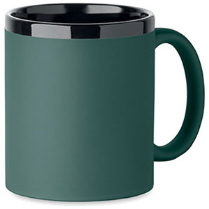 Tazza in ceramica soft touch RUBY - Verde Scuro