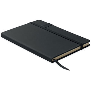 Quaderno con elastico e USB integrata USBNOTE - Nero