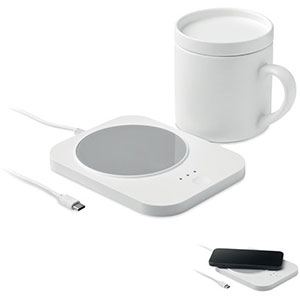 Scalda tazza con caricatore wireless SIROTER - Bianco