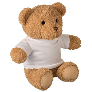 Orsetto di peluche con t-shirt JACKIE - Bianco