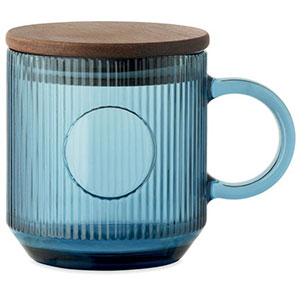 Tazza in vetro VITRIO MUG - Blu Traslucido