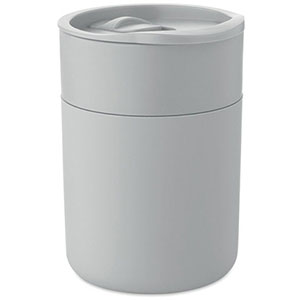 Bicchere con coperchio e protezione isolante GOBLET - Grigio