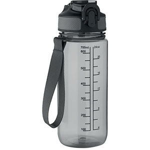 Borraccia sport graduata ENKEL - Grigio Traslucido