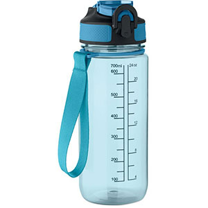 Borraccia sport graduata ENKEL - Azzurro Traslucido