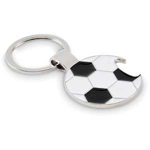 Portachiavi palla da calcio OPEN GOAL - Bianco - Nero