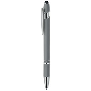 Penna touch in metallo riciclato SIPARO - Grigio Scuro