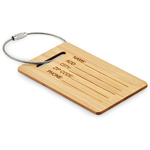 Etichetta bagagli in bamboo MIO - Legno