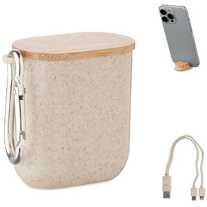 Set di cavetti con custodia CABSTRA - Beige