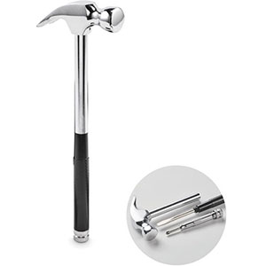 Set con martello e cacciaviti in acciaio CLAW IT - Silver