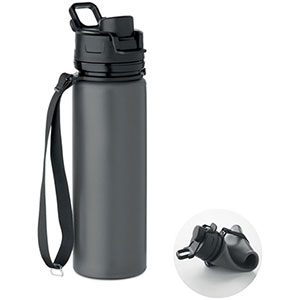 Borraccia pieghevole in silicone LETT - Grigio Scuro
