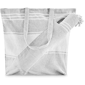 Borsa da spiaggia con telo HUMMUM - Grigio