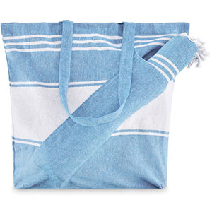 Borsa da spiaggia con telo HUMMUM - Turchese