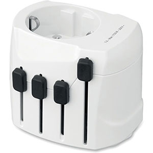 Adattatore da viaggio PRO 3 POLE - Bianco