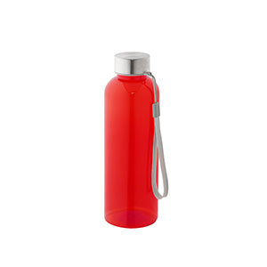 ENDERS M - borraccia trasparente in r-Pet, da 600 ml - Rosso