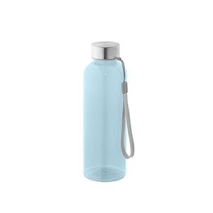 ENDERS M - borraccia trasparente in r-Pet, da 600 ml - Azzurro mare