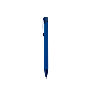 CLINT - penna in alluminio riciclato con finitura in gomma - Blu