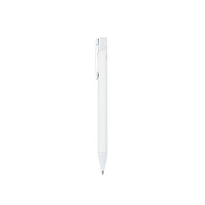 CLINT - penna in alluminio riciclato con finitura in gomma - Bianco