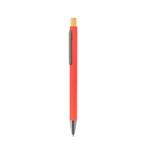ZYLEN - penna in alluminio riciclato con finitura in gomma - Rosso