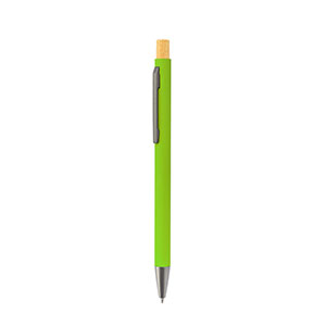 ZYLEN - penna in alluminio riciclato con finitura in gomma - Verde chiaro