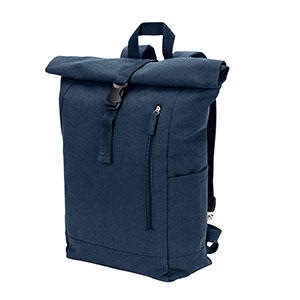 SAINT - zaino roll top in cotone riciclato e poliestere riciclato - Blu
