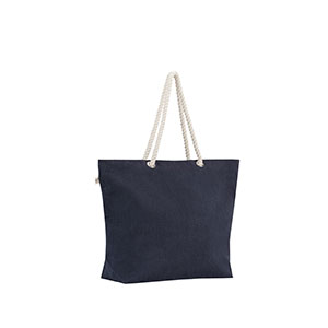 ATHENS - borsa da spiaggia in cotone riciclato - Blu