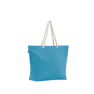 ATHENS - borsa da spiaggia in cotone riciclato - Azzurro