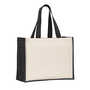 HELSINQUE COLOUR - borsa in tela e Juta - Nero