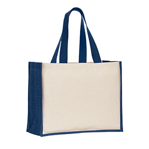 HELSINQUE COLOUR - borsa in tela e Juta - Blu