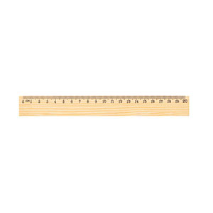 WESLEY 20 - righello in legno (20 cm) - Naturale chiaro