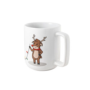 REINDEER - tazza con decorazione natalizia - Bianco