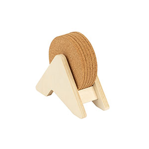 PLYCORK - set di 6 sottobicchieri in sughero - Naturale