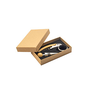 SAVORY - set da vino con 3 accessori - Naturale