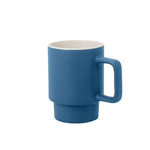 KUERTEN - tazza in ceramica con finitura opaca - Blu
