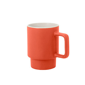 KUERTEN - tazza in ceramica con finitura opaca - Rosso