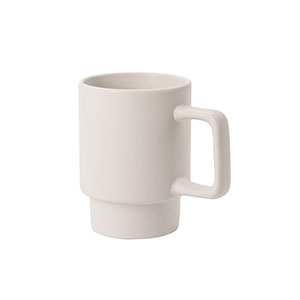 KUERTEN - tazza in ceramica con finitura opaca - Bianco pastello