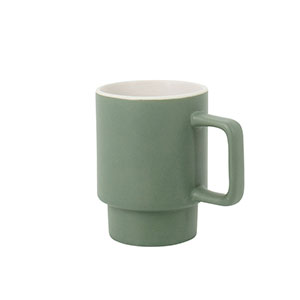 KUERTEN - tazza in ceramica con finitura opaca - Verde militare