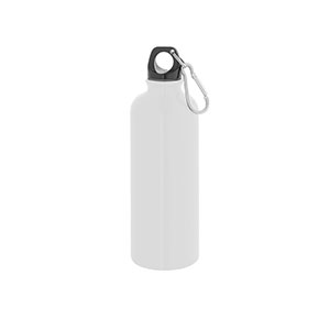 KELCE - borraccia in acciaio inox con moschettone - Bianco