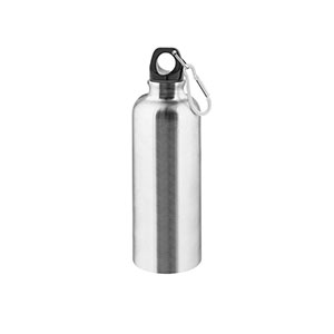 KELCE - borraccia in acciaio inox con moschettone - Cromato satinato