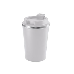 PHELPS CERAMIC - bicchiere da viaggio in acciaio con interno in ceramica - Grigio chiaro