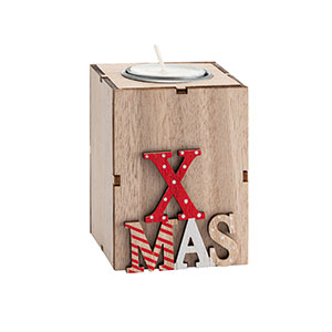 SCENT - portacandele con decorazione natalizia - Rosso