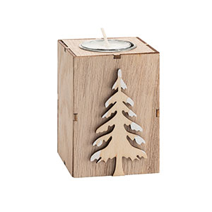 SCENT - portacandele con decorazione natalizia - Naturale