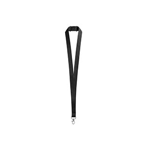 LEEDS - lanyard in poliestere con chiusura di sicurezza - Nero