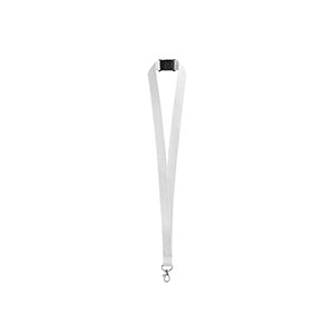 LEEDS - lanyard in poliestere con chiusura di sicurezza - Bianco