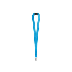LEEDS - lanyard in poliestere con chiusura di sicurezza - Azzurro