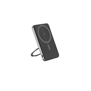 WARSHEL 5 - power bank magnetico da 5.000 mAh con caricatore wireless e supporto - Grigio scuro