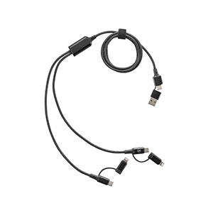 BERTOZZI - cavo USB super veloce 6 in 1 - Nero