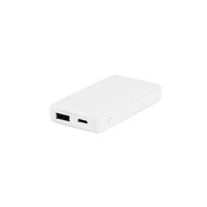 SHERYL - power bank da 4.000 mAh in ABS riciclato - Bianco
